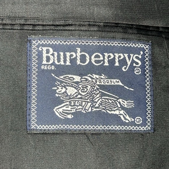 Vintage Burberrys Men's Blazer Sport Coat Jacket 100% Wool Gray FLAWS SEE PICS - Picture 3 of 16
